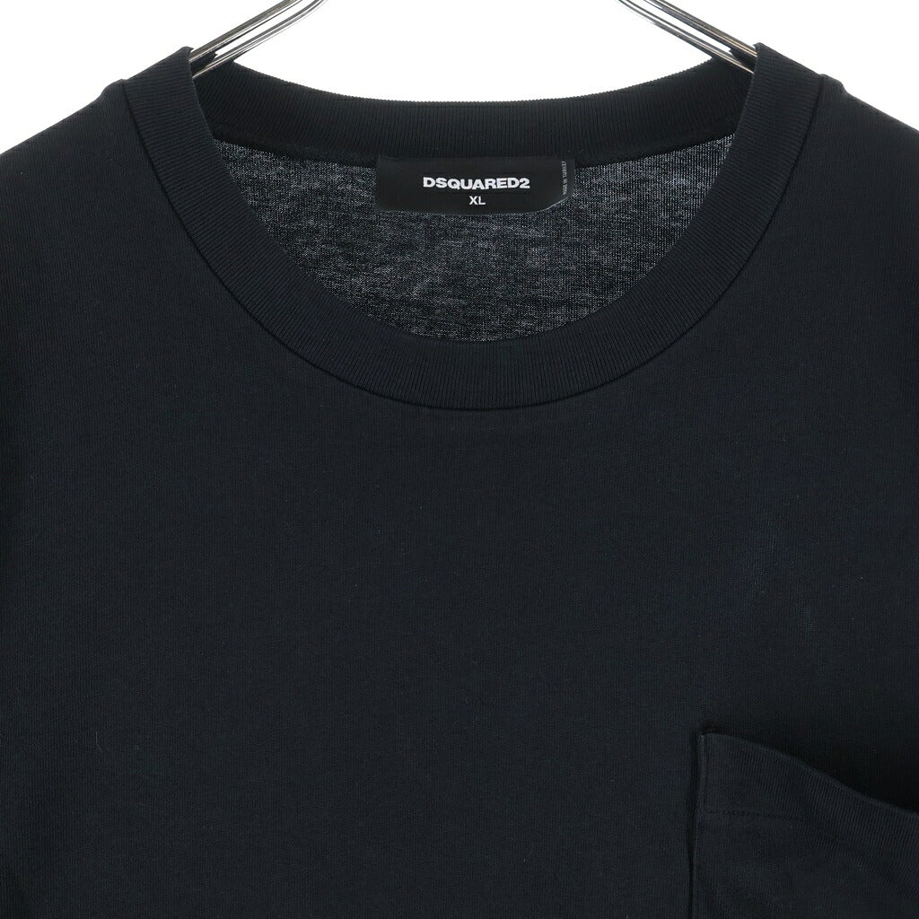 DSQUARED2(ディースクエアード) 半袖カットソー Tシャツ ブラック コットン S74GD1475 D20033