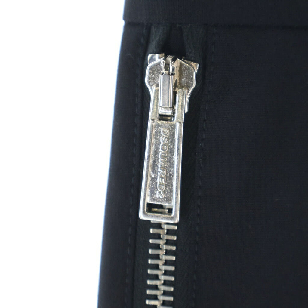 DSQUARED2(ディースクエアード) スラックス パンツ サイドジップ ブラック ウール S74KB0392　S40320