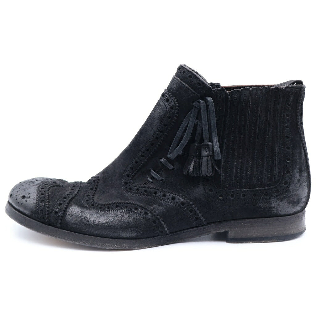 DOLCE & GABBANA(ドルチェアンドガッバーナ) サイドゴアブーツ ブラック レザー