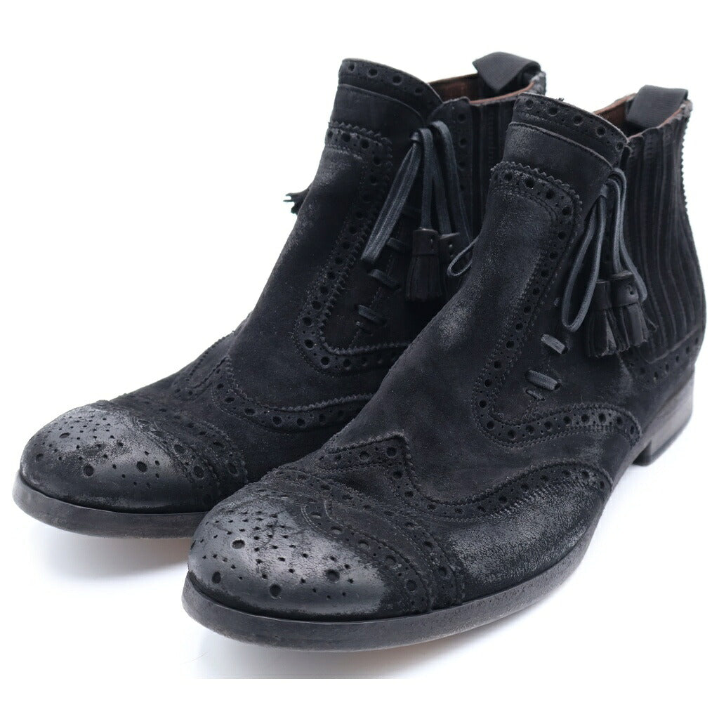 DOLCE & GABBANA(ドルチェアンドガッバーナ) サイドゴアブーツ ブラック レザー