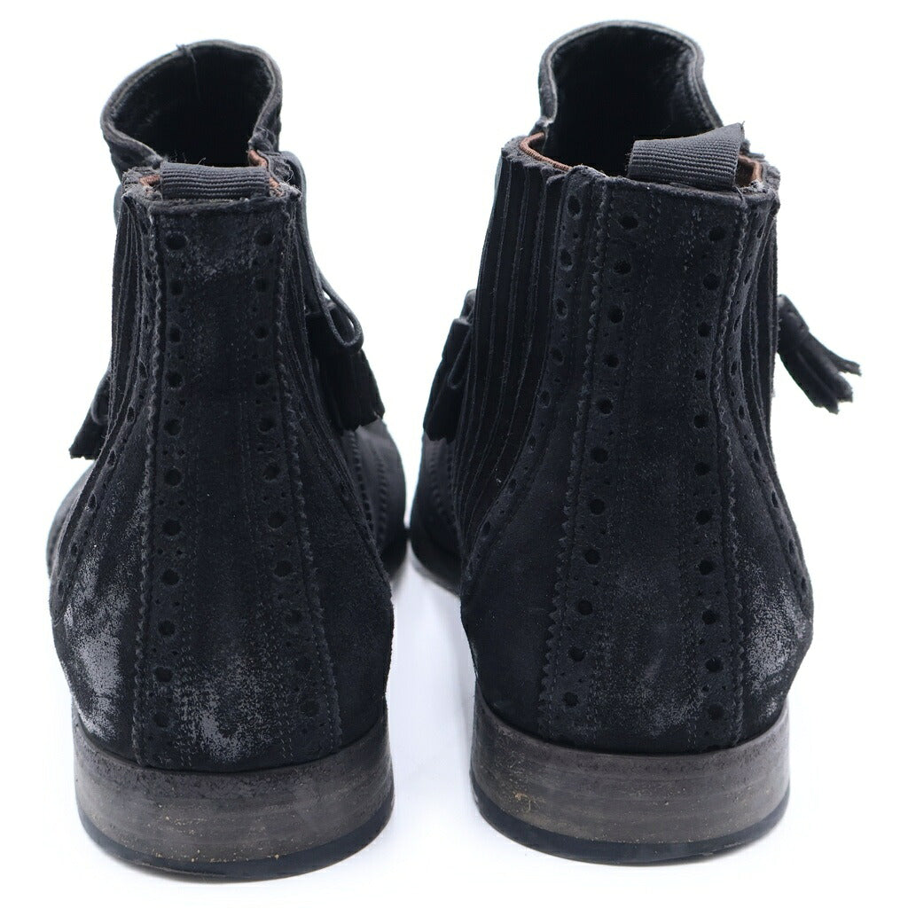 DOLCE & GABBANA(ドルチェアンドガッバーナ) サイドゴアブーツ ブラック レザー