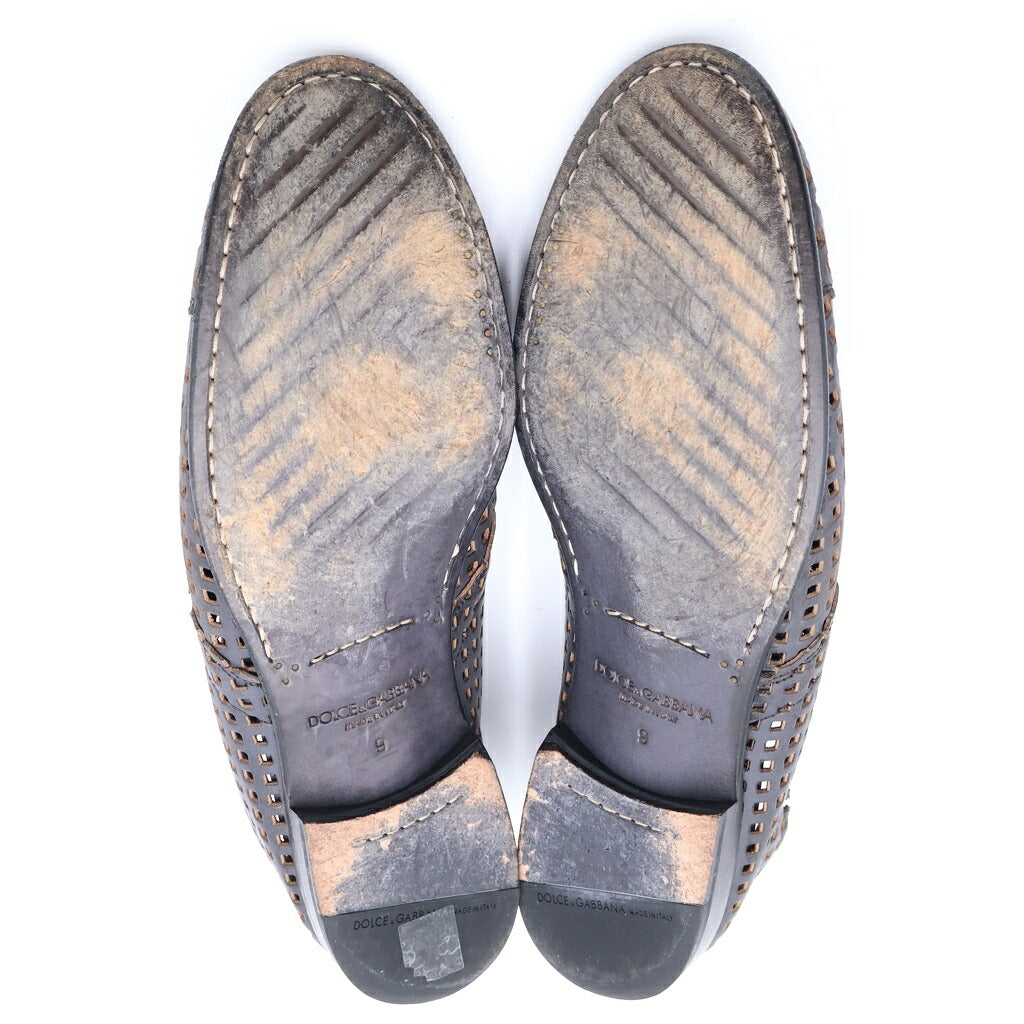 DOLCE & GABBANA(ドルチェアンドガッバーナ) レザーシューズ ローファー ブラック 靴