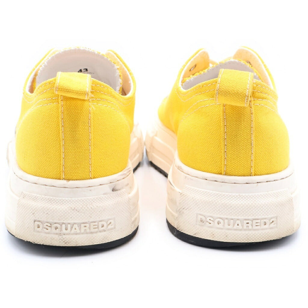 DSQUARED2(ディースクエアード) ローカットスニーカー イエロー コットン 靴
