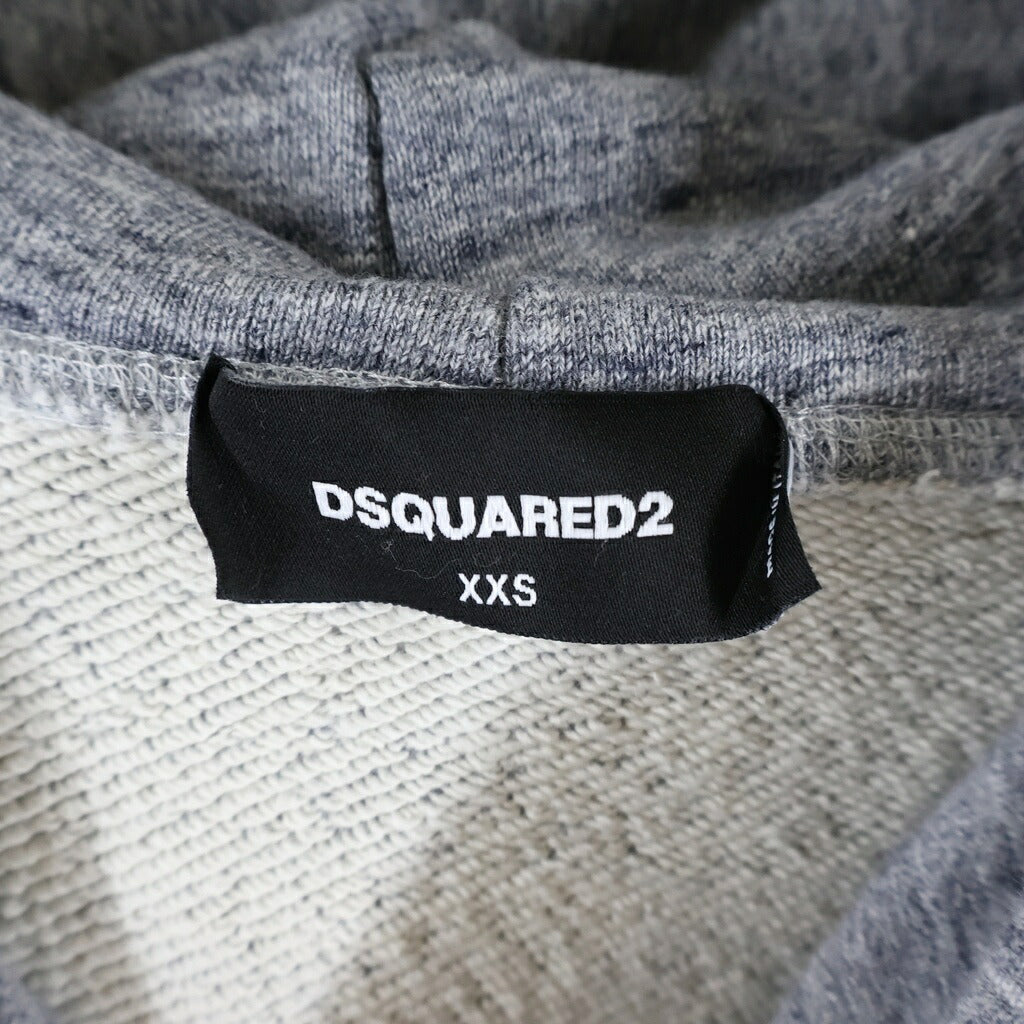 DSQUARED2(ディースクエアード) ロゴフーディー パーカー グレー コットン S72GU0491 レディース