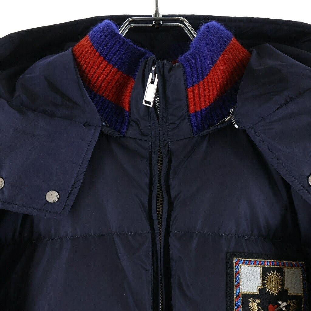 GUCCI(グッチ) クレストアップリケ ダウンジャケット ネイビー 468304 Z731B