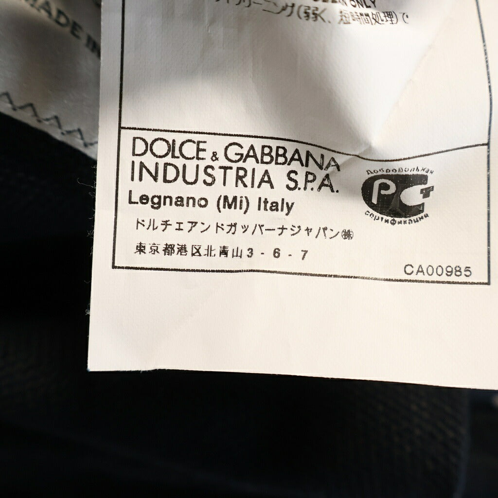 DOLCE & GABBANA(ドルチェアンドガッバーナ) テーラードジャケット ドット ブラック/ネイビー コットン