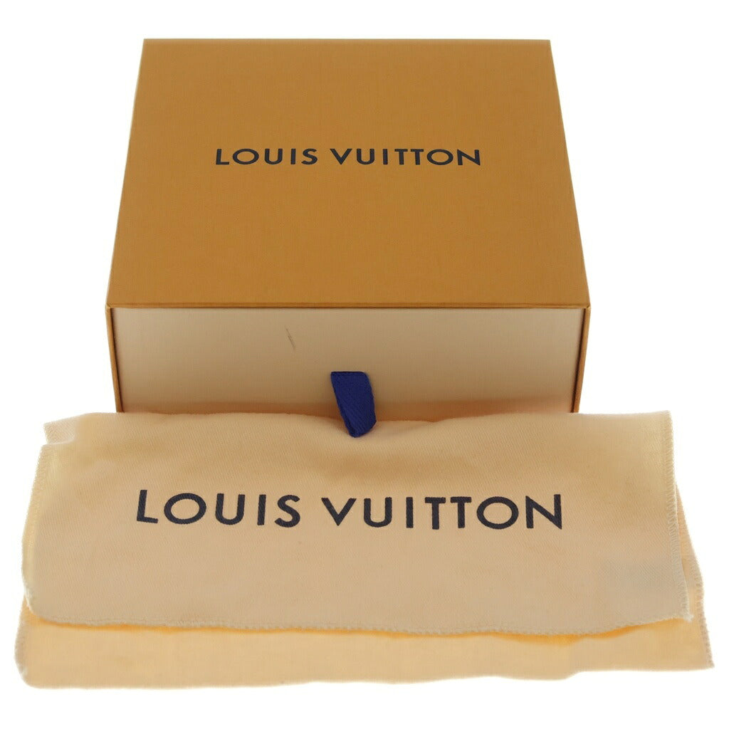 LOUIS VUITTON(ルイヴィトン) カフ LV エンブレム バングル ブレスレット ブラウン×ブラック PVC×レザー M4356F