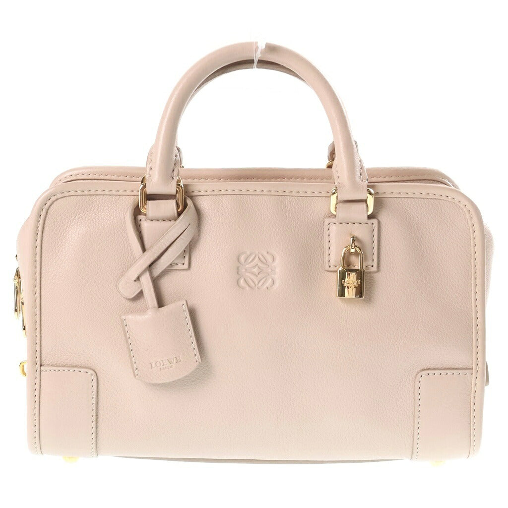 LOEWE(ロエベ) アマソナ23 ハンドバッグ ショルダーバッグ 2WAY アナグラム ベージュ レザー A039N07X17