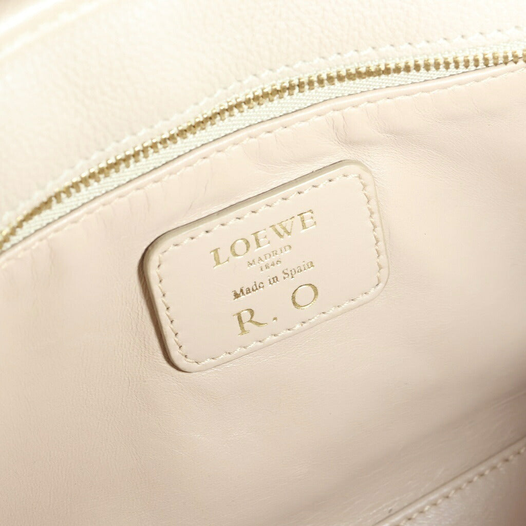 LOEWE(ロエベ) アマソナ23 ハンドバッグ ショルダーバッグ 2WAY アナグラム ベージュ レザー A039N07X17