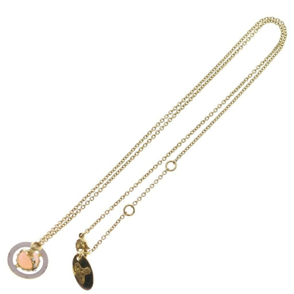 Vivienne Westwood(ヴィヴィアンウエストウッド) オーブ ネックレス ペンダント チェーン ゴールド×パープル GP
