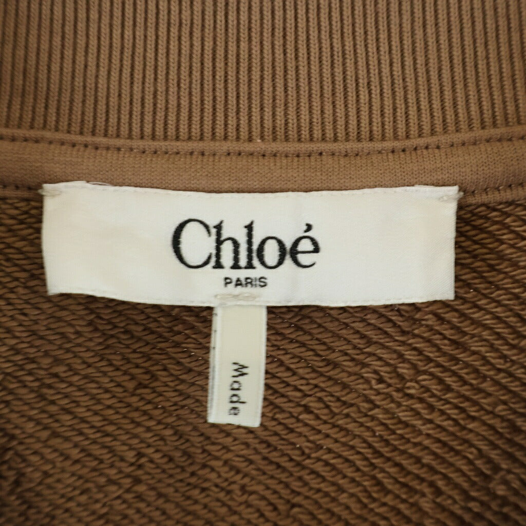 Chloe(クロエ) フロントロゴクルーネックスウェット トレーナー ブラウン キャメル CH24WJH0519124LXS