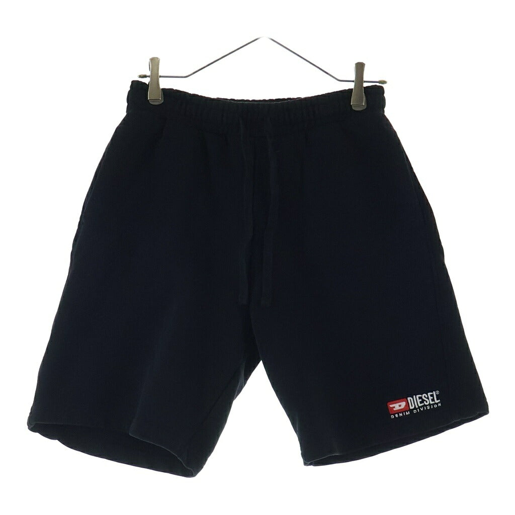 DIESEL(ディーゼル) ロゴ刺繍スウェットショートパンツ ハーフパンツ ブラック A03760