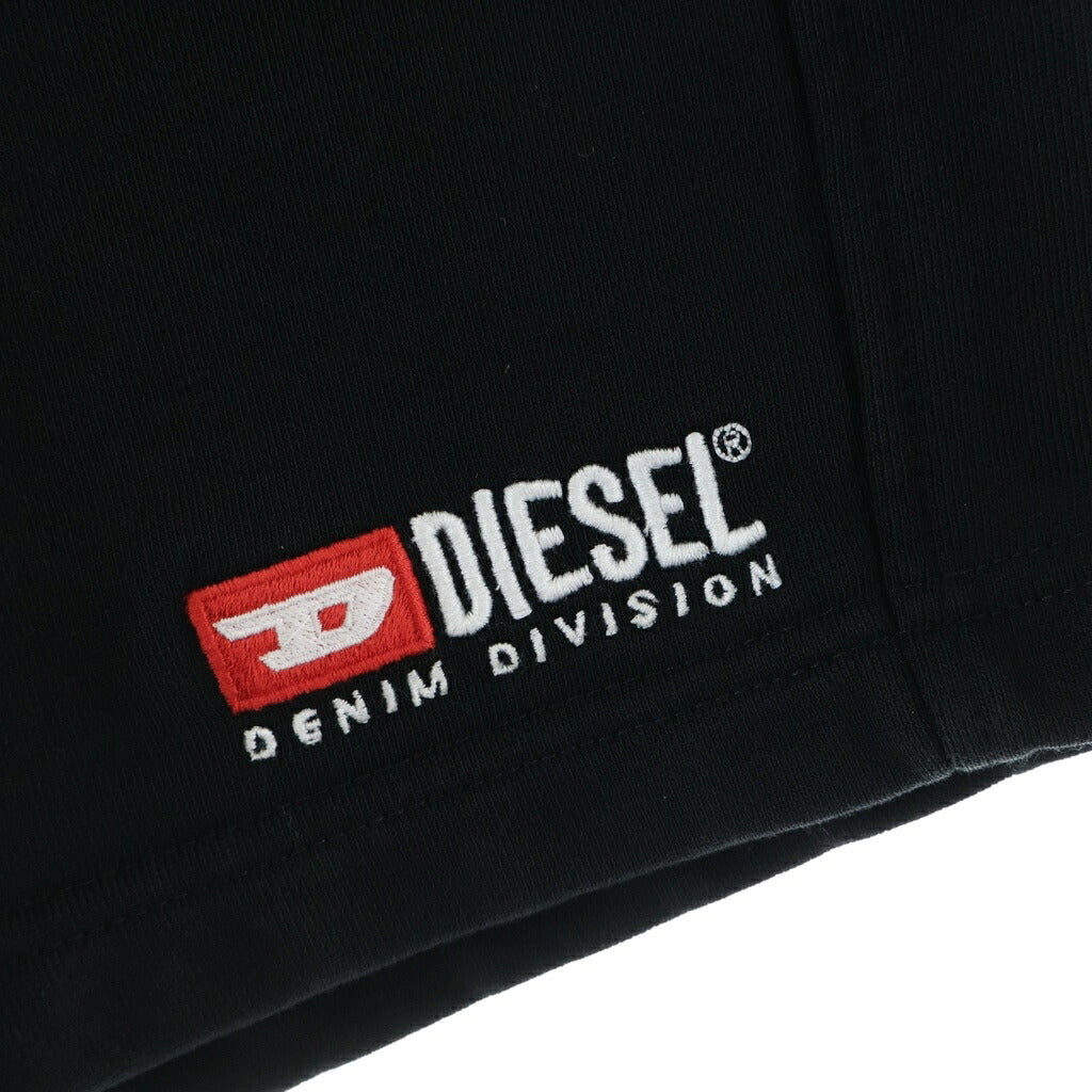 DIESEL(ディーゼル) ロゴ刺繍スウェットショートパンツ ハーフパンツ ブラック A03760