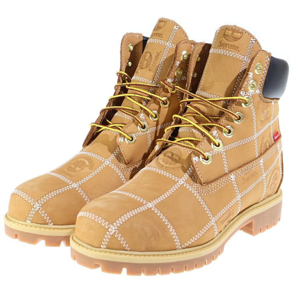 SUPREME(シュプリーム) SUPREME×Timberland パッチワーク プレミアム ブーツ ブラウン