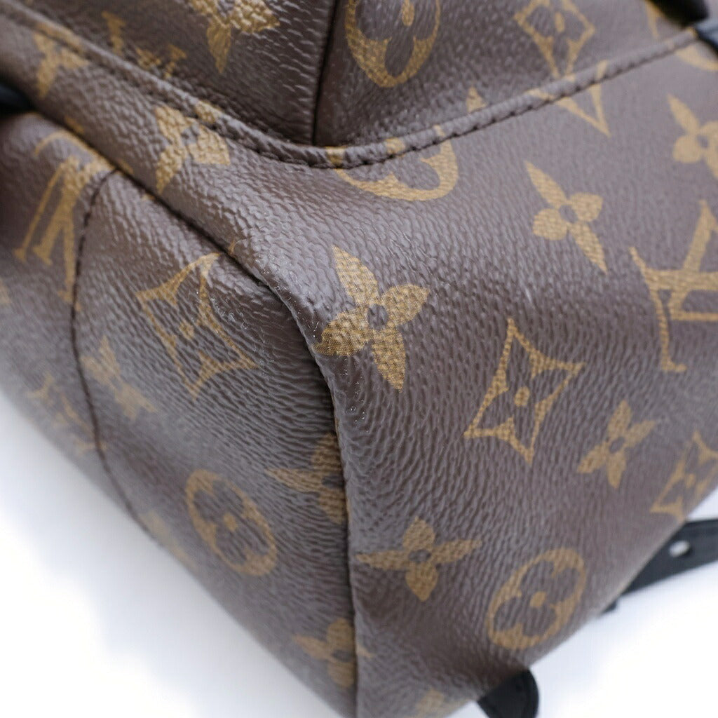 LOUIS VUITTON(ルイヴィトン) モノグラム パームスプリングスPM リュックサック バックパック ブラウン×ブラック レザー×PVC M44871 ゴールド金具