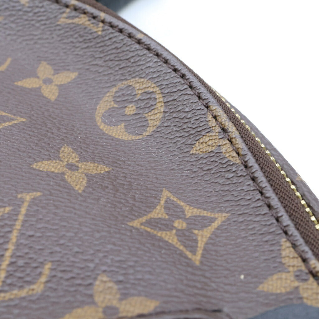 LOUIS VUITTON(ルイヴィトン) モノグラム パームスプリングスPM リュックサック バックパック ブラウン×ブラック レザー×PVC M44871 ゴールド金具