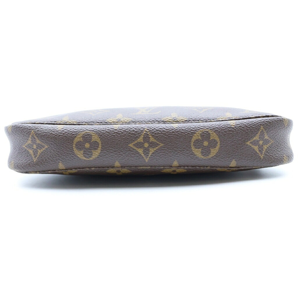 LOUIS VUITTON(ルイヴィトン) モノグラム ポシェットアクセソワール ハンドバッグ ポーチ ケース ブラウン レザー×PVC M51980 ゴールド金具