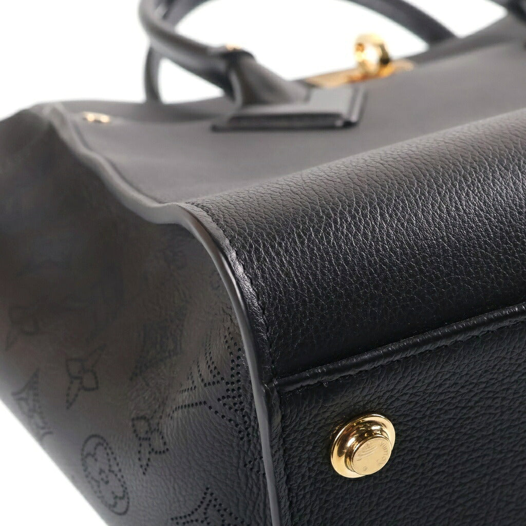 LOUIS VUITTON(ルイヴィトン) モノグラム タフタージュ オンマイサイドGM ハンドバッグ ショルダーバッグ 2WAY ブラック レザー M22225 ICタイプ