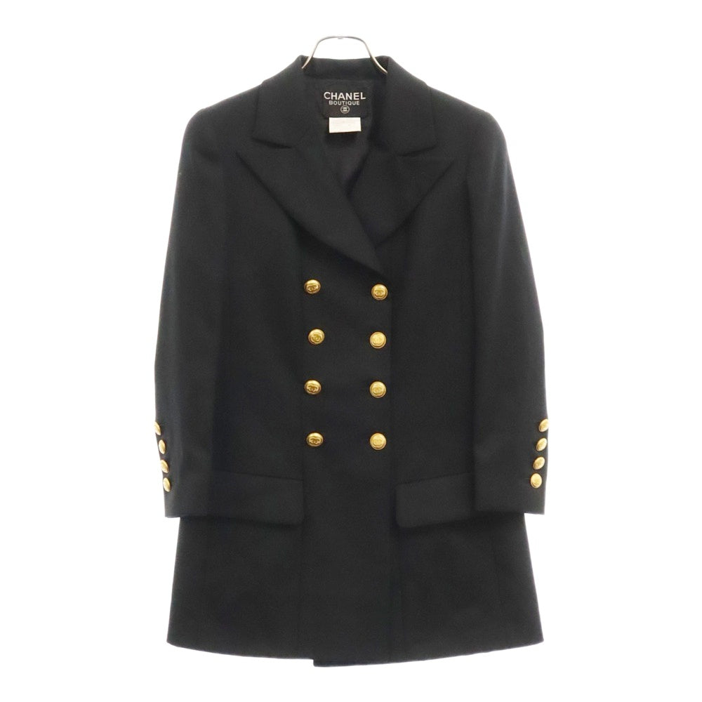 CHANEL(シャネル) テーラードジャケット P08294 ブラック ウール ダブルプレスト ココボタン #40 ヴィンテージ