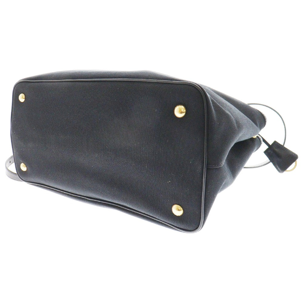 PRADA(プラダ) ロゴジャガード 2wayバッグ ハンドバック ショルダーバッグ 1BA579 ブラック キャンバス×レザー