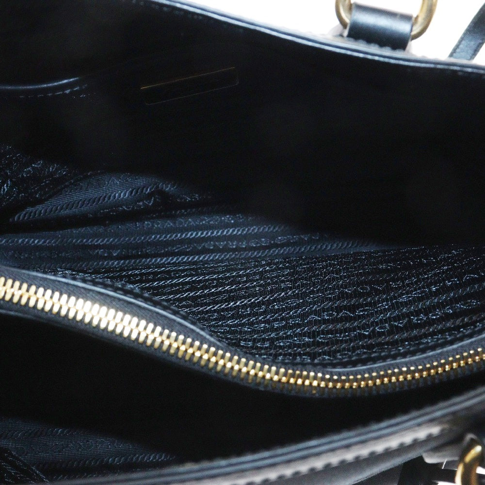 PRADA(プラダ) ロゴジャガード 2wayバッグ ハンドバック ショルダーバッグ 1BA579 ブラック キャンバス×レザー