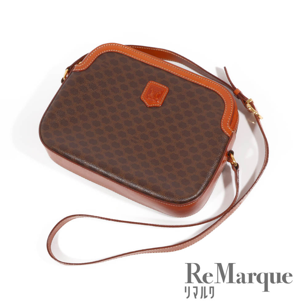 CELINE(セリーヌ) マカダム ショルダーバッグ ブラウン PVC 4hd5509 総柄 鞄