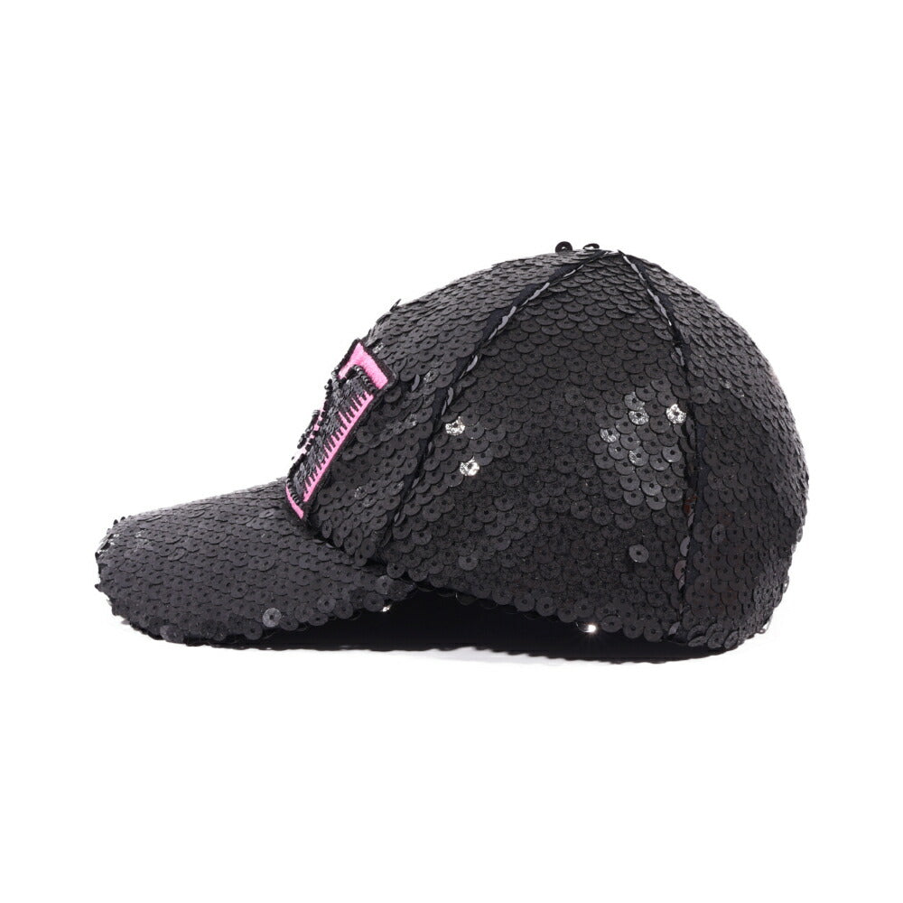 CHANEL(シャネル) スパンコール キャップ No.5 22/23Cruise ブラック ピンク