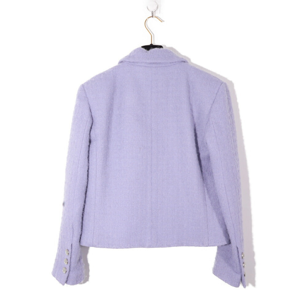 CHANEL(シャネル) Light Pink Double Tweed Jacket ココボタン ダブル ツイードジャケット ココボタン ライトピンク 21S コットン×ポリエステル