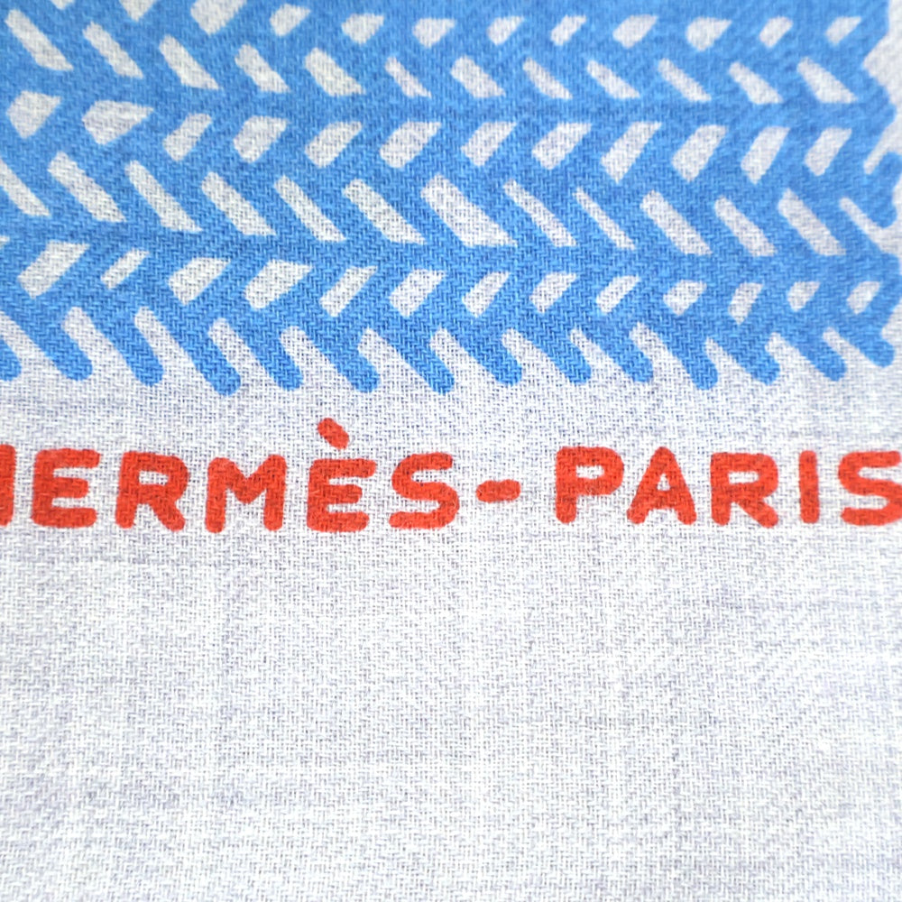 HERMES(エルメス) カレ ジェアン140 Mon Premier Galop モン・プルミエ・ギャロップ グレー マルチカラー カシミヤ×シルク ストール