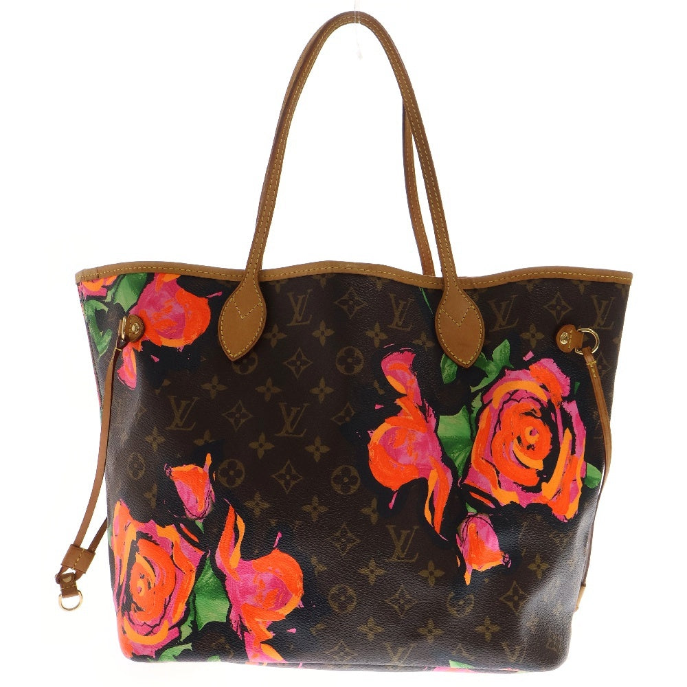 LOUIS VUITTON(ルイヴィトン) モノグラムローズ ネヴァーフルMM トートバッグ ブラウン PVCレザー M48613
