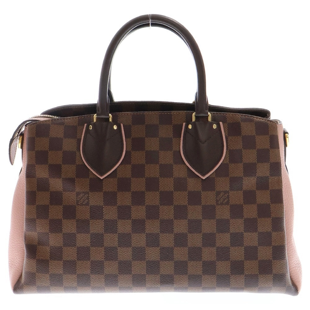LOUIS VUITTON(ルイヴィトン) ダミエエベヌ ノルマンディ レザーハンドバッグ ブラウン N41488