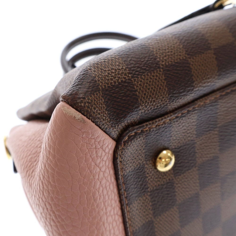 LOUIS VUITTON(ルイヴィトン) ダミエエベヌ ノルマンディ レザーハンドバッグ ブラウン N41488