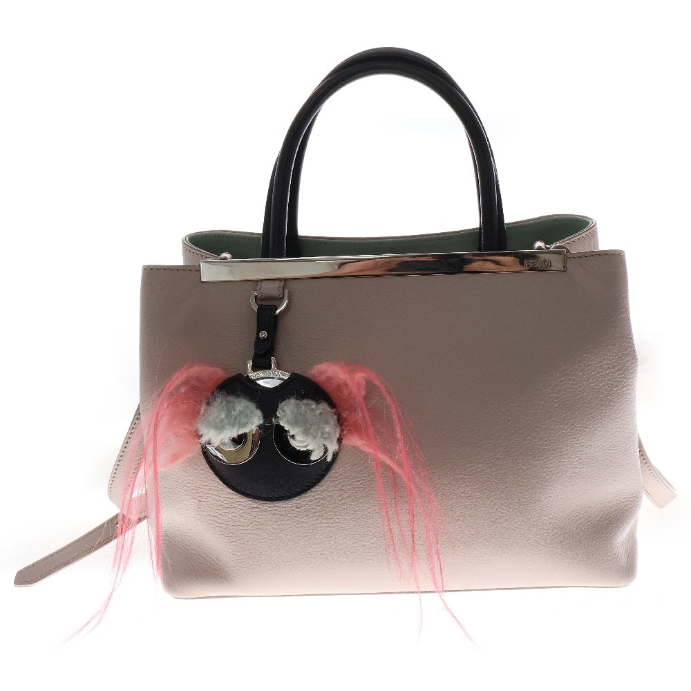 FENDI(フェンディ) モンスター プチトゥージュール 2WAY ハンドバッグ ショルダーバッグ ベージュ レザー 8BH253
