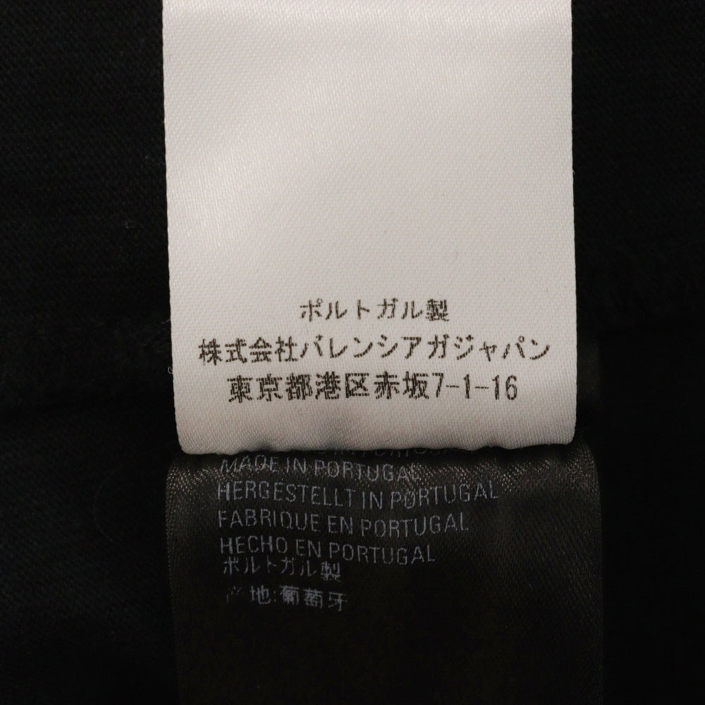 BALENCIAGA(バレンシアガ) 19AW Wave Logo L/S Tee 583113 TFV48 ウェーブロゴ クルーネック 長袖Tシャツ カットソー ブラック×ホワイト