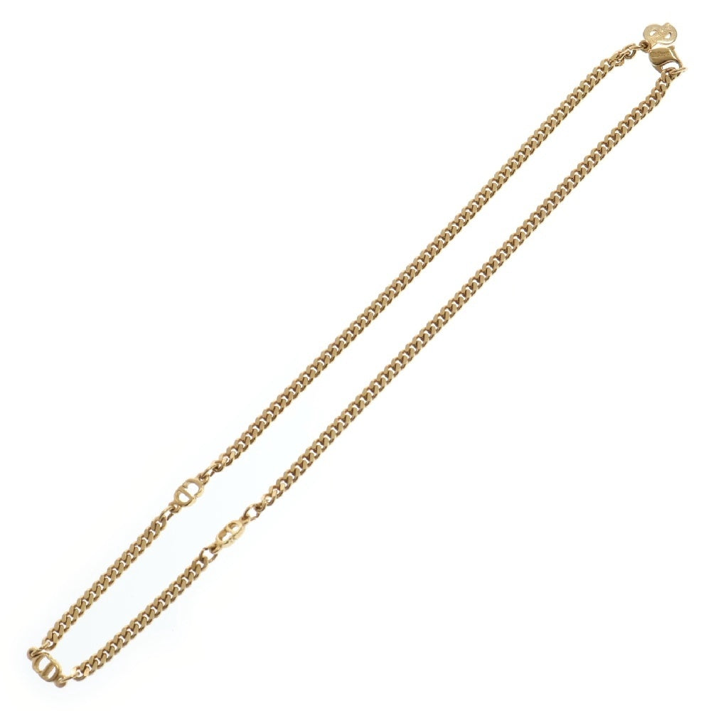 Christian Dior(クリスチャンディオール) ロゴ チェーン ネックレス GP ゴールド アクセサリー