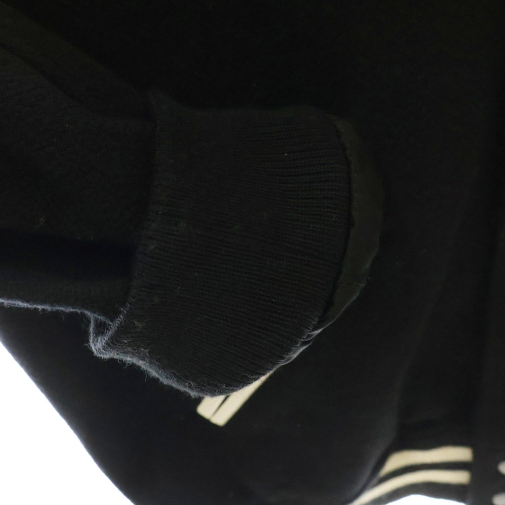 SAINT LAURENT PARIS(サンローランパリ) TEDDY JACKET テディジャケット レザートリムウールスタジアムジャンパー ブラック×ホワイト 354718 Y180W