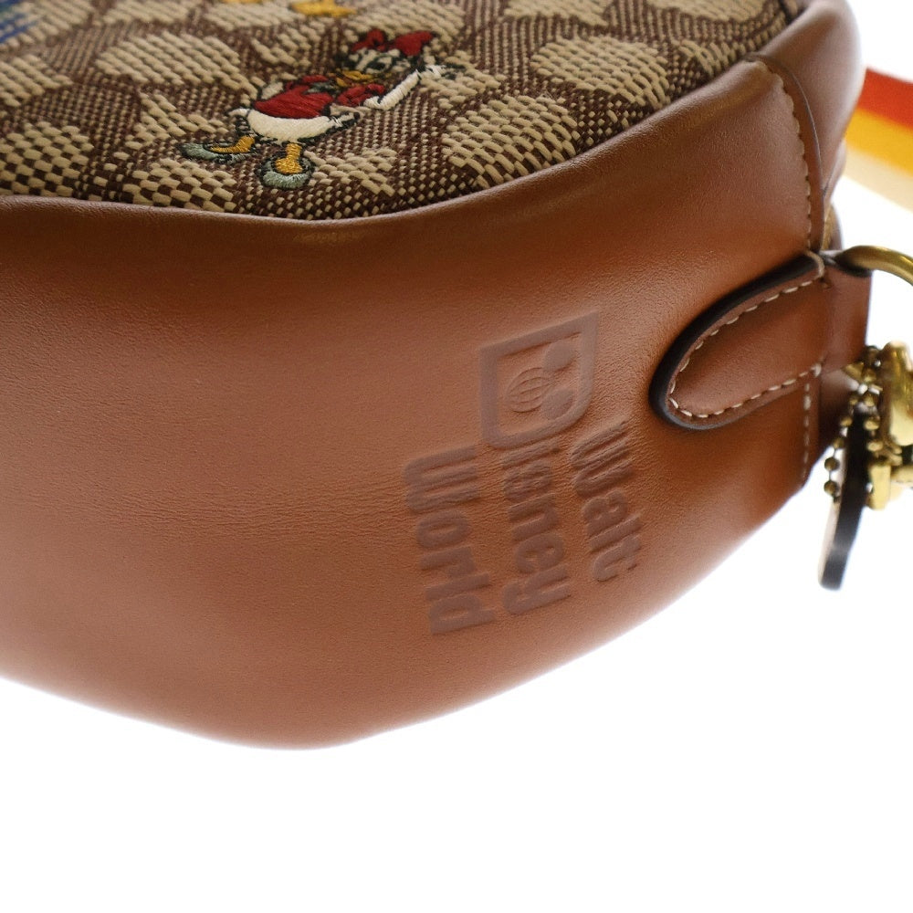 COACH(コーチ) シグネチャー ディズニーコラボ カメラバッグ ブラウン キャンバス×レザー C8555