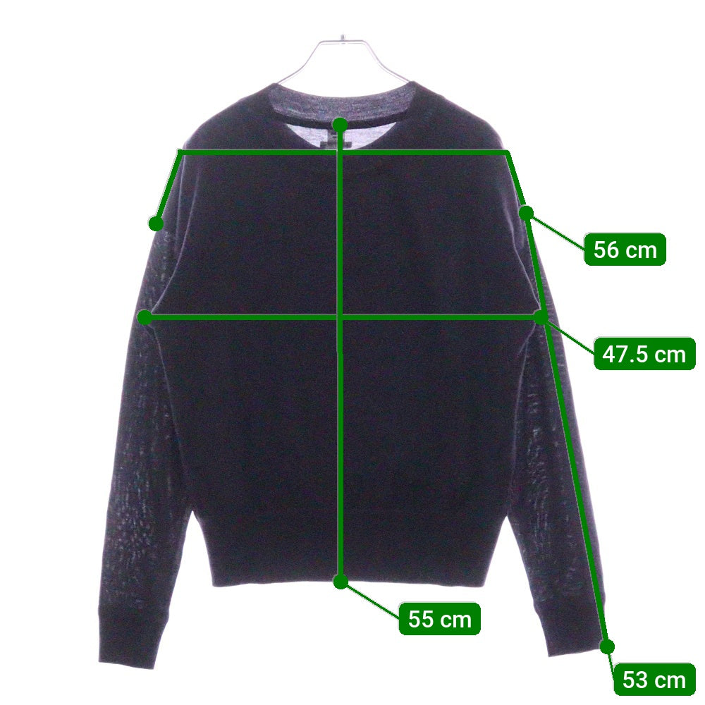 HERMES(エルメス) En Desordre Finesse ツイルレーヌ クルーネックセーター ニット パープル レディース H4H2826DL