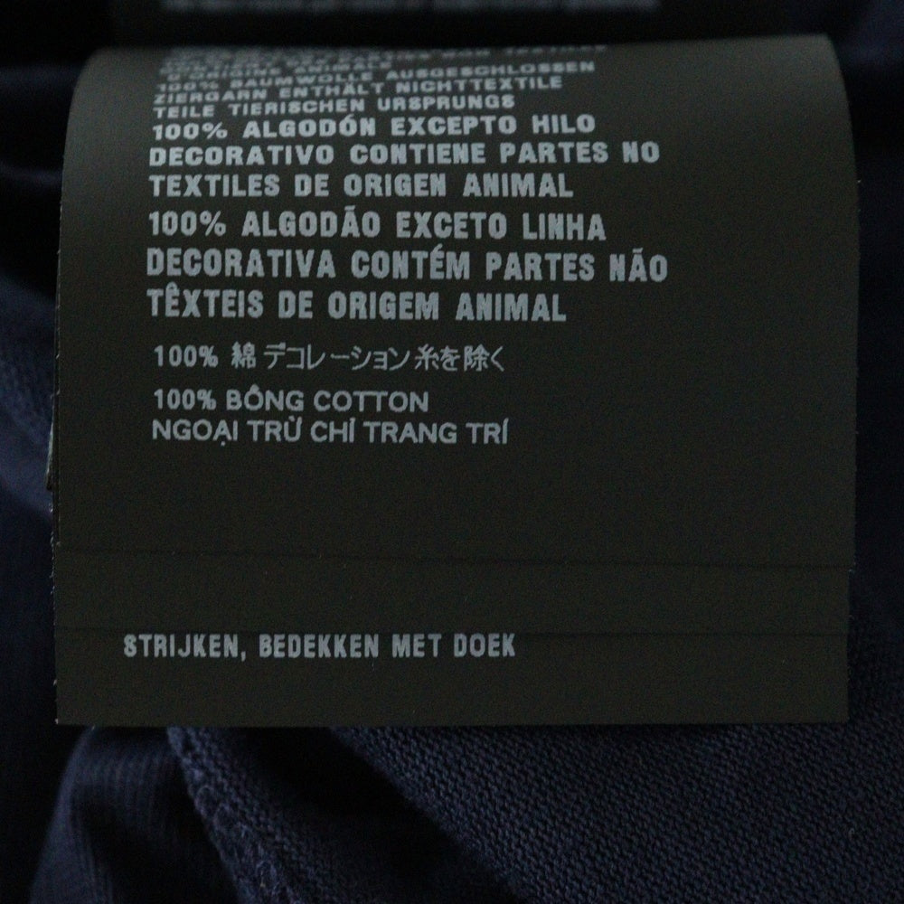 PRADA(プラダ) 24SS 長袖ポロ ジャージーポロシャツ クロップド ネイビー#S 14LX F0008