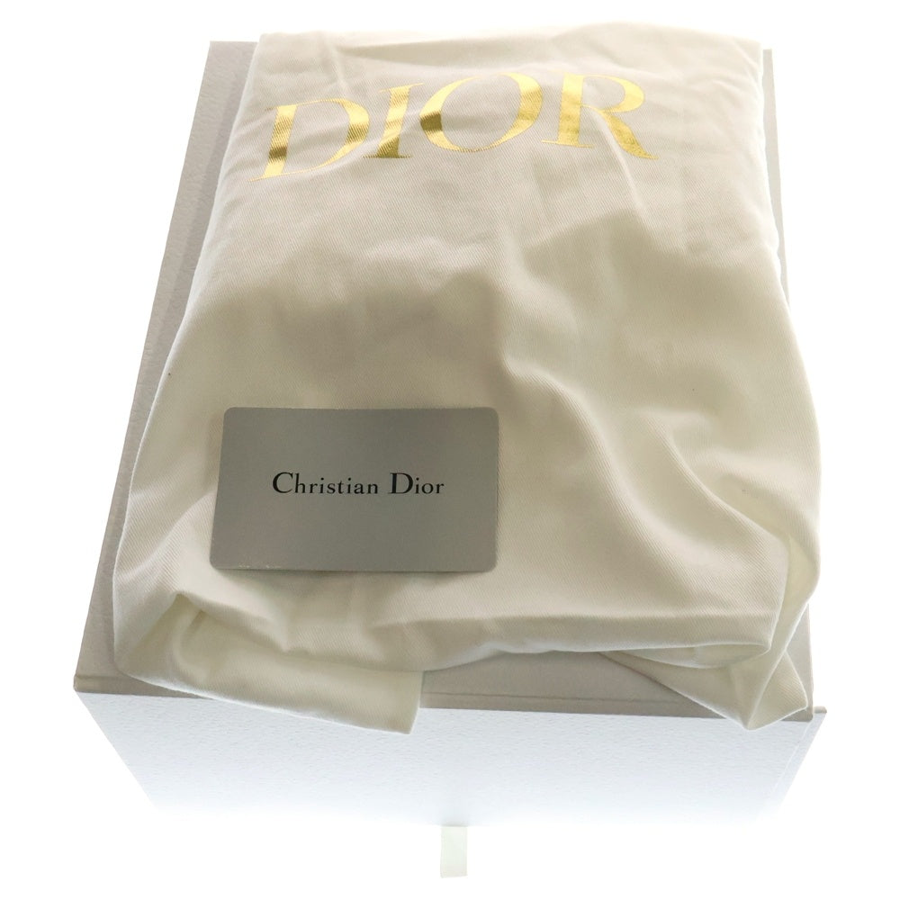 Christian Dior(クリスチャンディオール) オブリーク ヴァニティ 2WAYバッグ ポーチ ハンドバッグ ショルダーバッグ ベージュ×ネイビー シルバー金具 キャンバス