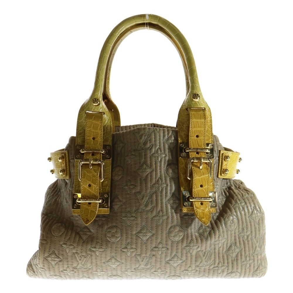 LOUIS VUITTON(ルイヴィトン) モノグラム モタード レザーハンドバッグ ブラウン×イエロー レディース