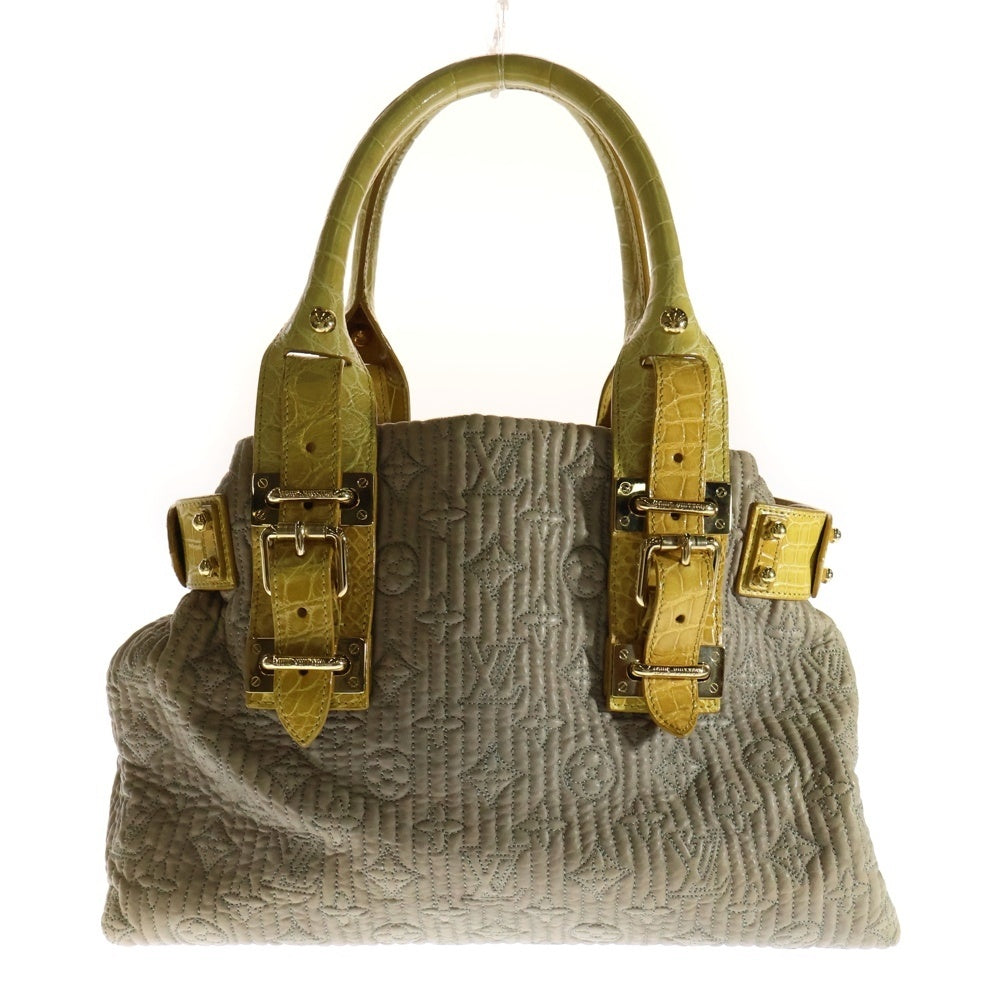 LOUIS VUITTON(ルイヴィトン) モノグラム モタード レザーハンドバッグ ブラウン×イエロー レディース