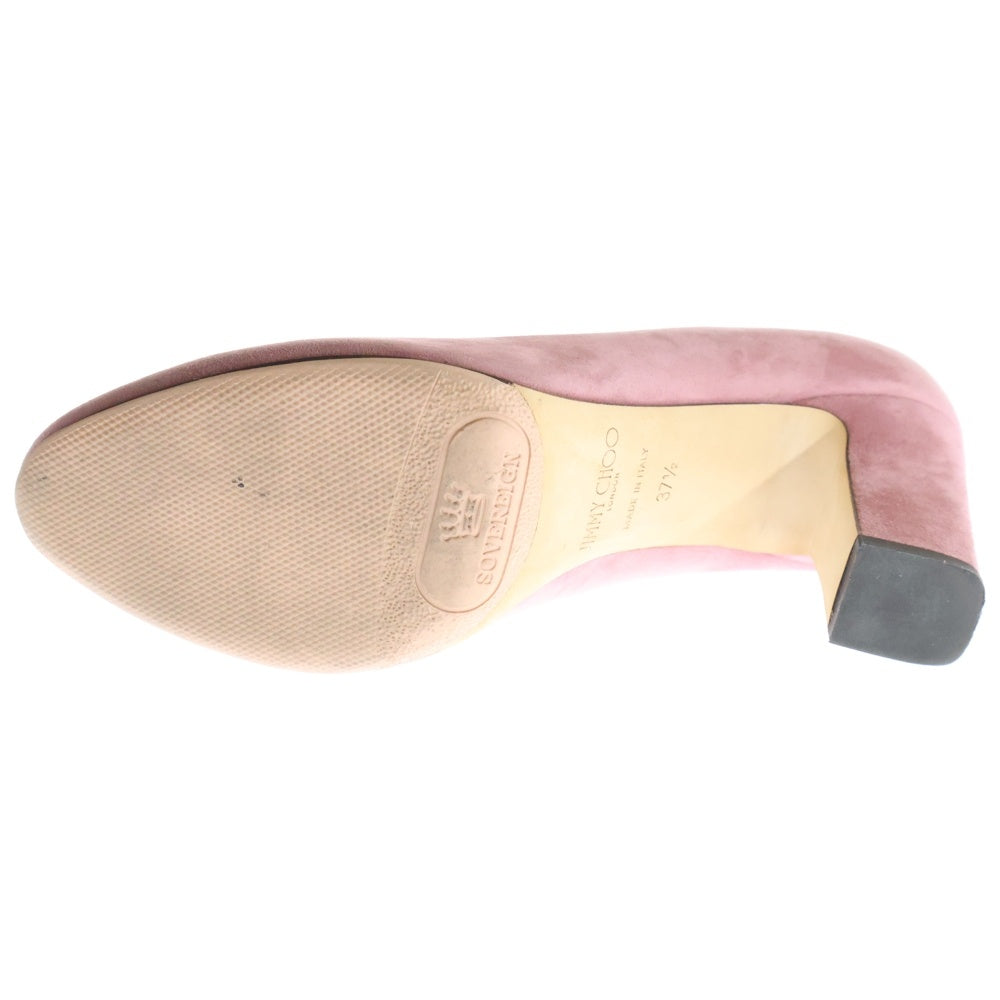 JIMMY CHOO(ジミーチュウ) ヒールパンプス シューズ スウェード ピンク 37 1/2 レディース