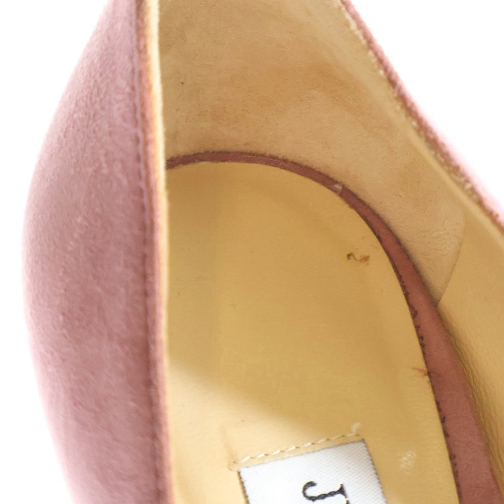 JIMMY CHOO(ジミーチュウ) ヒールパンプス シューズ スウェード ピンク 37 1/2 レディース