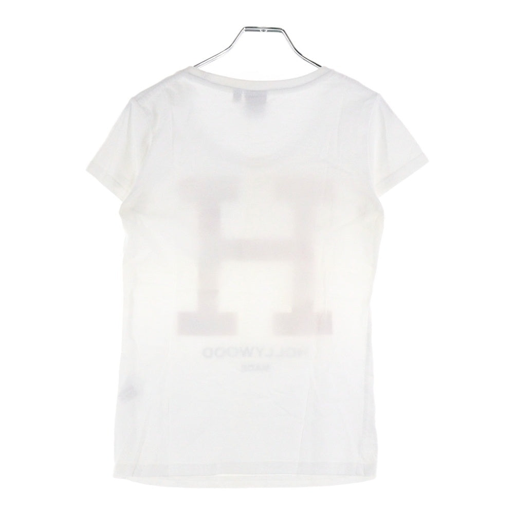 HOLLYWOODMADE(ハリウッドメイド) Hプリント 半袖Tシャツ ホワイト 〇