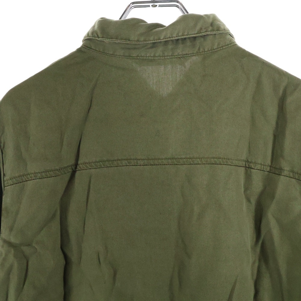 ZARA(ザラ) ZARA ザラ クロップド ショート丈 ロングスリーブ 長袖シャツ カーキ レディース