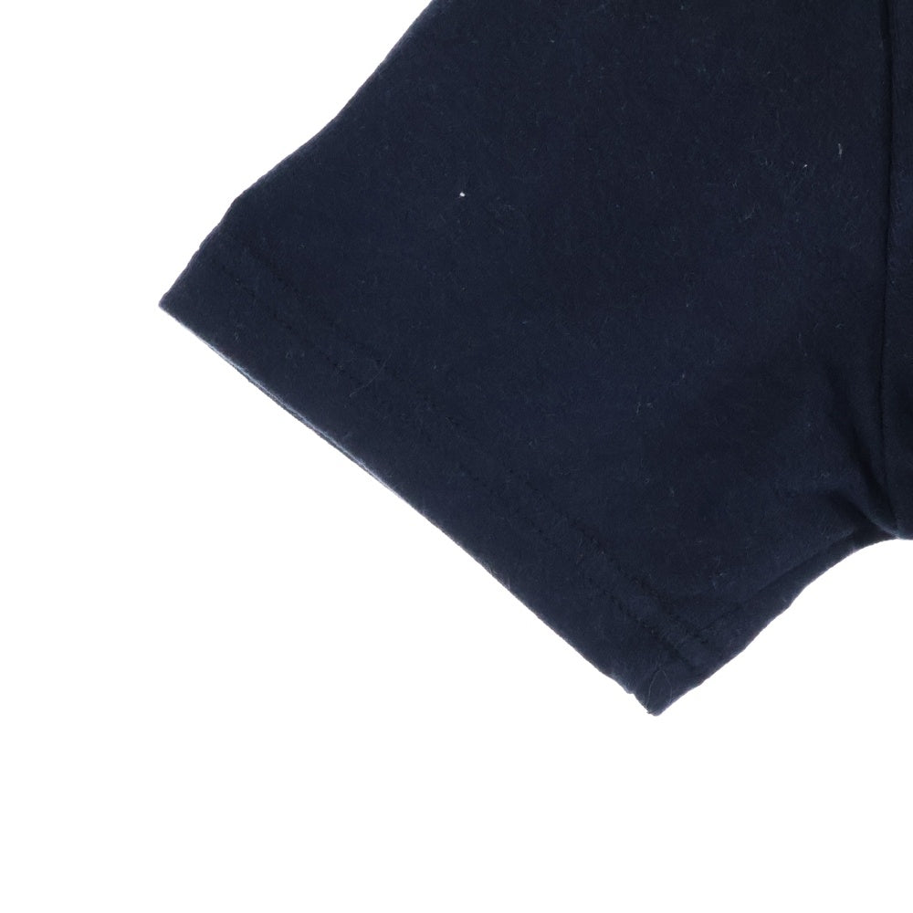 VALENZA PO(ヴァレンザポー) ワンポイントロゴ刺繍 クルーネック 半袖Tシャツ カットソー ネイビー レディース