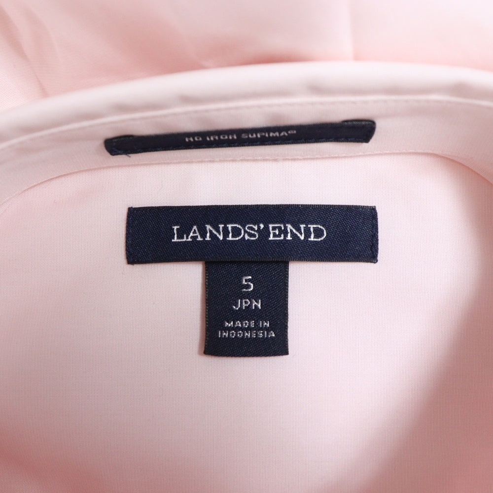 LANDS END(ランズエンド) ランズエンド 長袖ドレスシャツ Yシャツ ピンク 〇