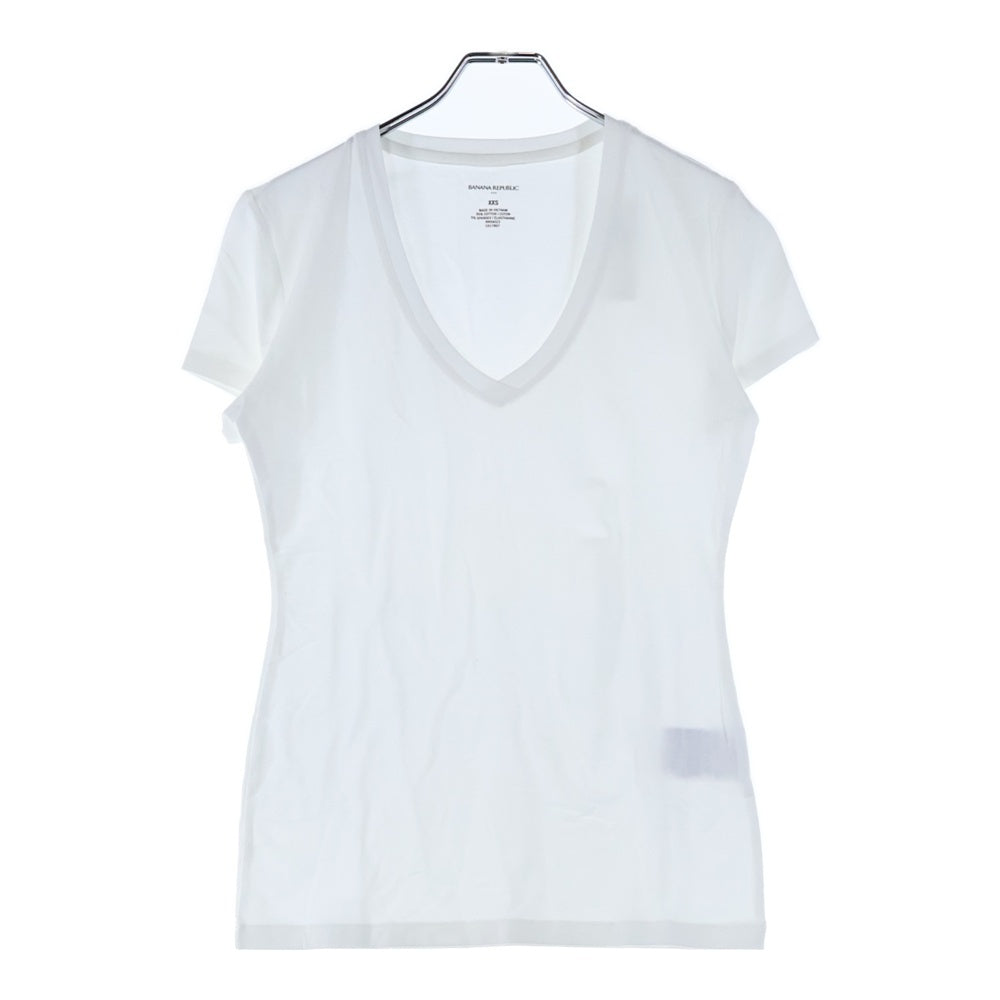 BANANA REPUBLIC(バナナリパブリック) Vネック半袖Tシャツ ホワイト