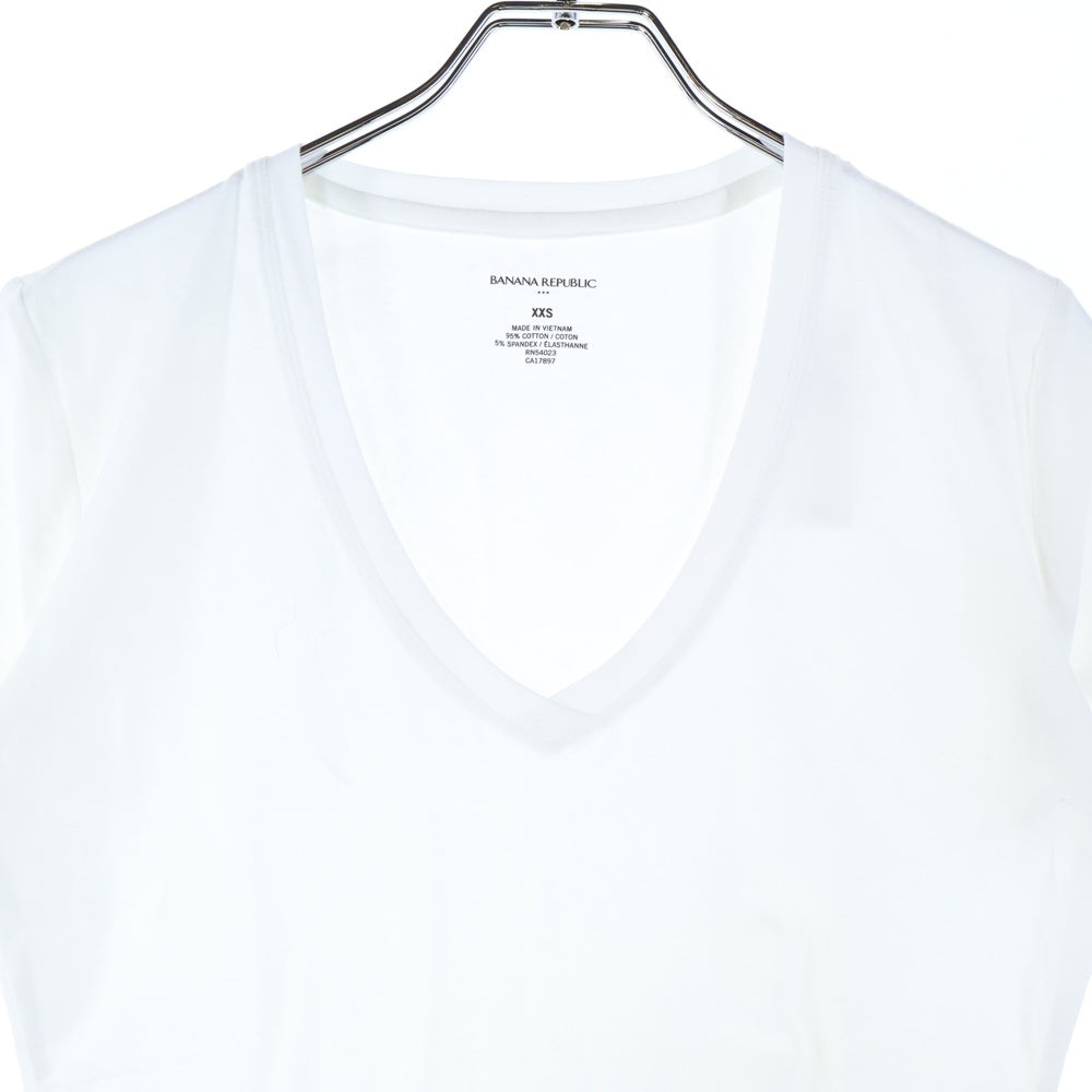 BANANA REPUBLIC(バナナリパブリック) Vネック半袖Tシャツ ホワイト